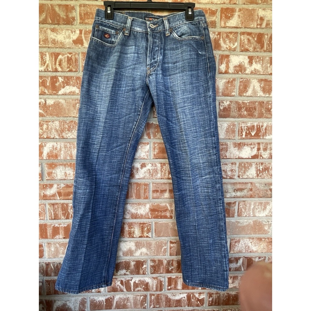 Energie‎ Men's Blue Jeans Button Fly  31x34 Straight Morris Fit EUC